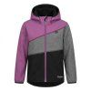 divci bunda softshell Fantom trojbarevna cerno sedy melir orchidej