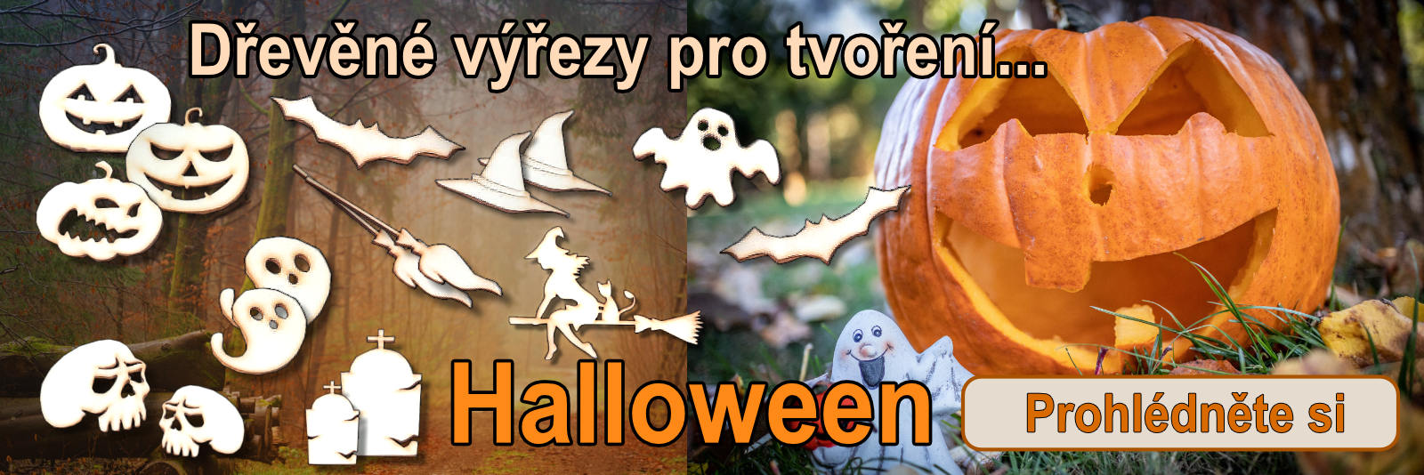 Výřezy pro tvoření téma Halloween