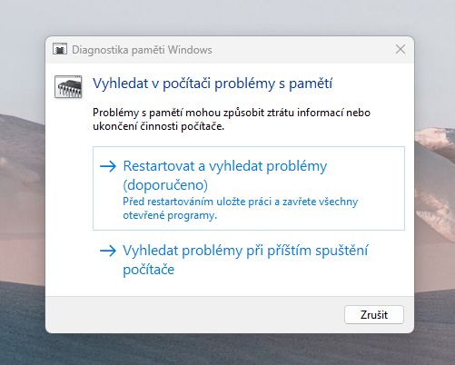 Jak provést testování operační paměti RAM ve Windows 10 a 11