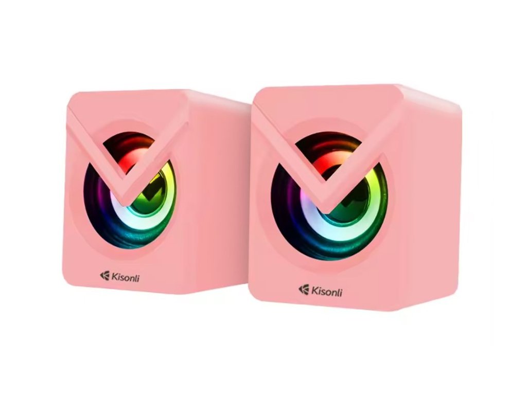 Kisonli L-1040 Reproduktory AUX, 2x2.5W - Růžová