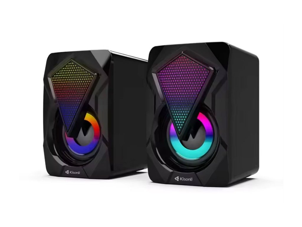 Kisonli L-9090 Reproduktory AUX, 2x3W - Černá