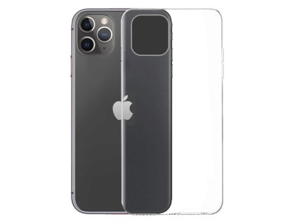 DeTech Silikonový ochranný obal pro iPhone 11 Pro Max - průhledný