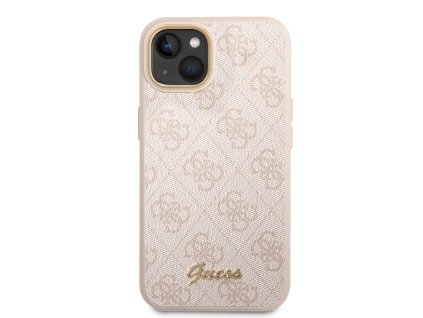 Guess PC/TPU 4G Metal Camera Outline Zadní Kryt pro iPhone 14 Pink