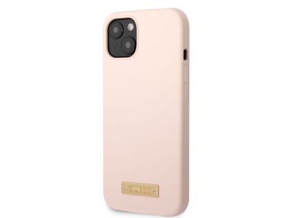 Guess Silicone Metal Logo MagSafe Zadní Kryt pro iPhone 13 Pink 5