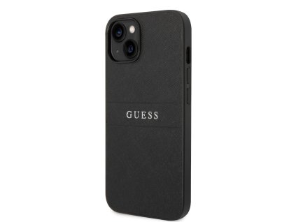 Guess PU Leather Saffiano Zadní Kryt pro iPhone 14 Black