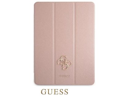 Guess Saffiano Folio Pouzdro pro iPad Pro 12.9 Pink