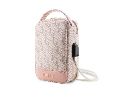 Guess PU G Cube Travel Universal Bag Pink