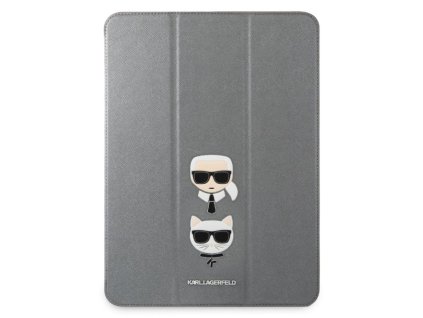 Karl Lagerfeld and Choupette Head Saffiano Pouzdro pro iPad Pro 12.9 2020/2021