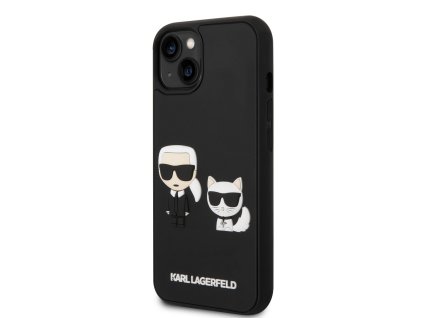 Karl Lagerfeld and Choupette 3D Kryt pro iPhone 14 Plus Black