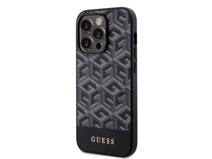 Guess PU G Cube MagSafe Zadní Kryt pro iPhone 14 Pro Black