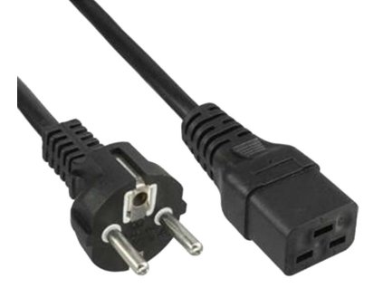 PremiumCord Kabel síťový 230V 16A 3m IEC 320 C19 konektor