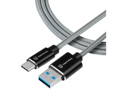 Tactical Fast Rope Aramid Cable USB-A/USB-C 0.3m Grey