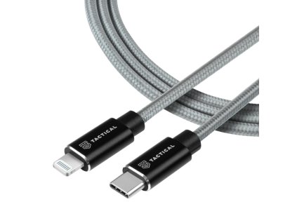 Tactical Fast Rope Aramid Cable USB-C/Lightning MFi 0.3m Grey