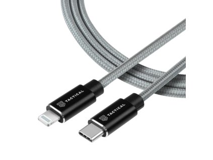 Tactical Fast Rope Aramid Cable USB-C/Lightning MFi 1m Grey