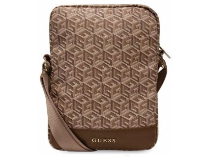 Guess Pouch 10" G Cube Stripe Brown