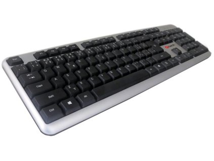 C-TECH klávesnice KB-102 USB slim - stříbrná