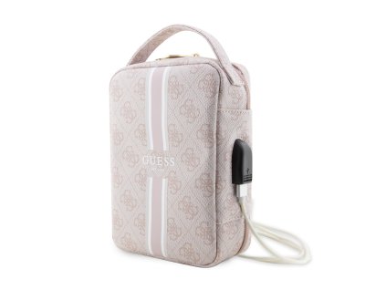 Guess PU 4G Printed Stripes Travel Universal Bag Pink