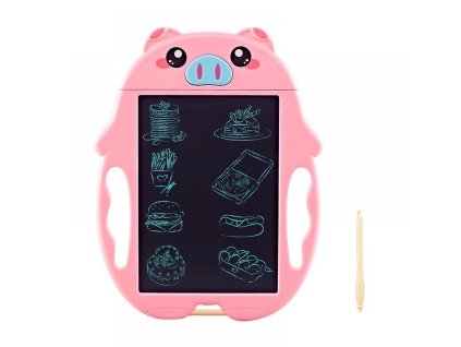 DeTech Dětská kreslící podložka - Kids LCD Drawing board K2, 9", - růžová