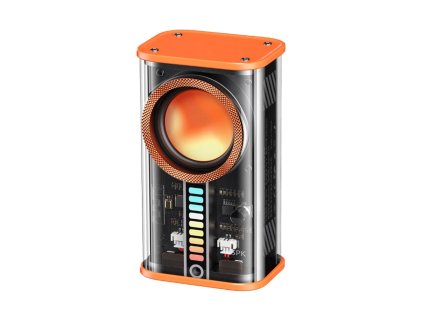 DeTech Remax RB-M68 Clear Mecha Bezdrátový Reproduktor - oranžová