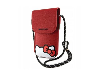 Hello Kitty Leather Hiding Kitty Phone Bag Red