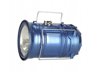 DeTech Nouzová svítilna SOLAR CAMPING EMERGENCY LAMP - modrá