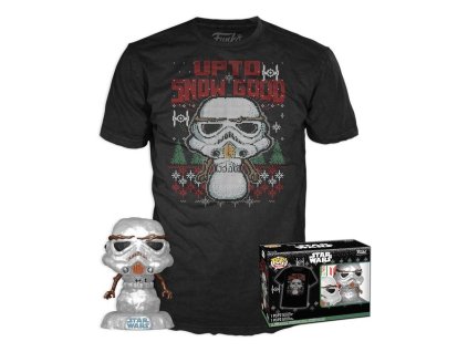 Funko POP! & Tee Box: Star Wars - Holiday Stormtrooper (MT) M