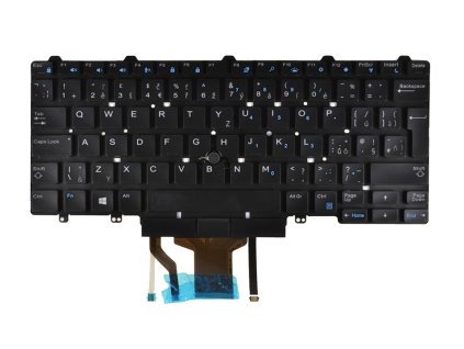 DeTech Klávesnice pro notebook Dell Latitude 7480, CZ