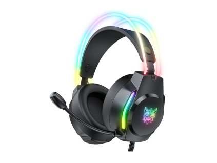 DeTech Onikuma X26 Sluchátka s mikrofonem, 3.5mm, USB - černá