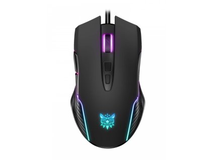 DeTech Onikuma CW905 Drátová herní myš 7D, RGB - černá