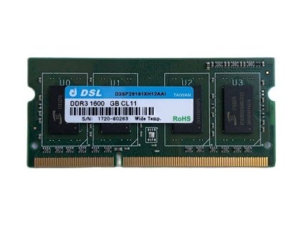 DSL 1GB DDR3L PC12800 1600MHz SODIMM CL