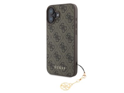 Guess 4G Charm Zadní Kryt pro iPhone 16 Tone on Tone Brown