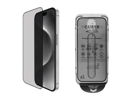 Guess Tvrzené Sklo 2.5D PRIVACY pro iPhone 16 Pro Black