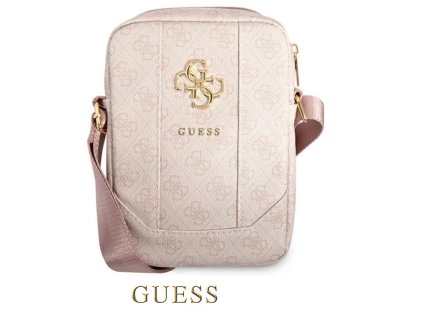 Guess pouzdro 8" růžové 4G velké kovové logo