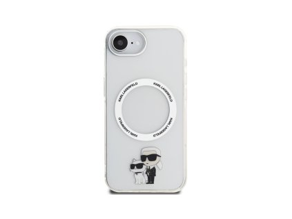 Karl Lagerfeld IML Karl and Choupette MagSafe Zadní Kryt pro iPhone 16e Průhledná