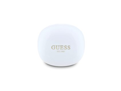 Guess Glossy Classic Logo TWS Bezdrátová Sluchátka Bílá