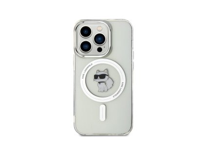 Karl Lagerfeld IML Choupette MagSafe Zadní Kryt pro iPhone 15 Pro Průhledná