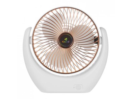 Přenosný ventilátor Kisonli F105, 2000mAh – bílá/zlatá