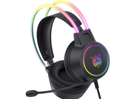 Herní Sluchátka Onikuma X15 Pro s mikrofonem, RGB, USB - černá