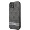 Guess PU 4G Stripe Zadní Kryt pro iPhone 13 Grey