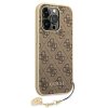 Guess 4G Charms Zadní Kryt pro iPhone 14 Pro Brown