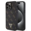 Guess PU Leather 4G Triangle Metal Logo Zadní Kryt pro iPhone 14 Pro Max Black