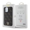 Guess PU Leather 4G Triangle Metal Logo Zadní Kryt pro iPhone 13 Pro Max Black