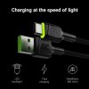 GreenCell USB kabel Green Cell KABGC13 USB-A - USB-C 2m, černý, zelené podsvícení