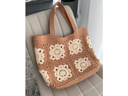 Taška z rafie ANDREA / grain-ivory