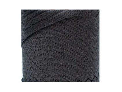 Soft Ribbon plochá šňůra 4 mm -4401 Grafitová