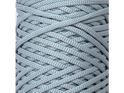 POLI CORD plochá šňůra 3 mm / světle OCELOVĚ MODRÁ
