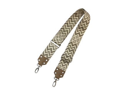 Textilní popruh s karabinami  5 cm /běž+nude