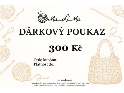 Dárkový poukaz 300  Kč
