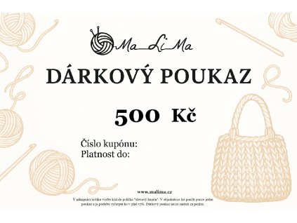 Dárkový poukaz 500 Kč
