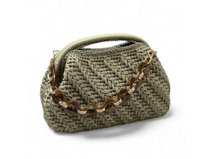 Háčkovaná kabelka 'Selene’/ olivová